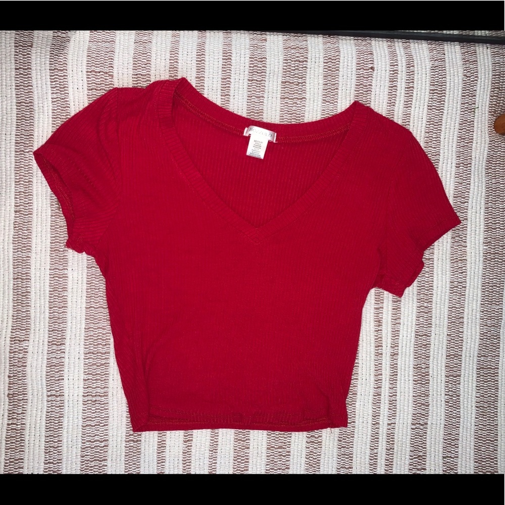 Red crop top